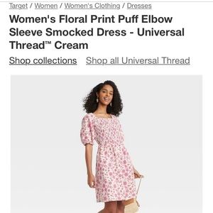 Target Universal Thread floral puff sleeve dress